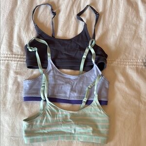 Girls Ivivva bra Set - Bdark Grey, Blue, and Green
